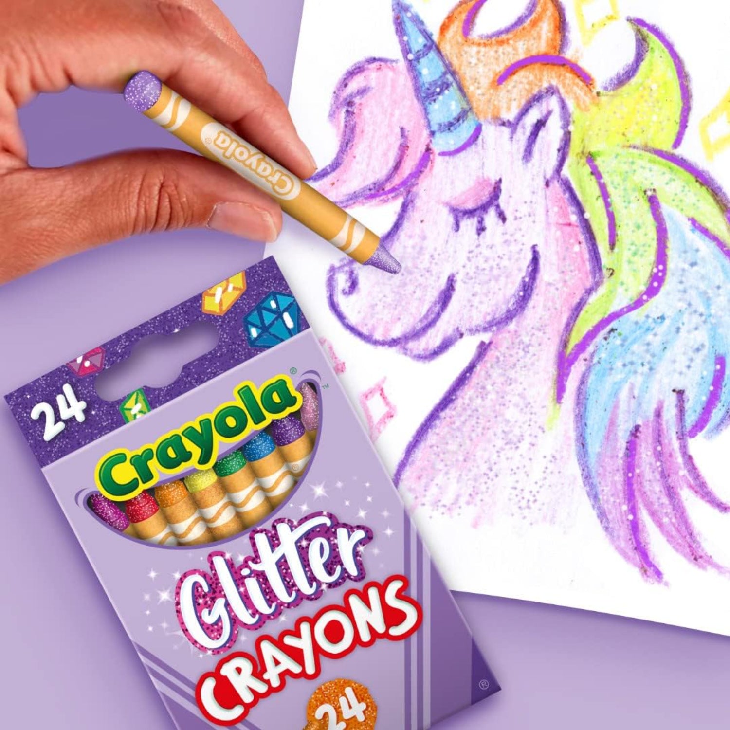 Crayola 24ct Glitter Crayons