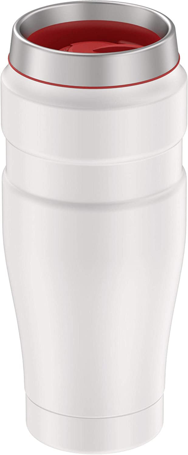 THERMOS Stainless King Vacuum-Insulated Travel Tumbler, 16 Ounce, White