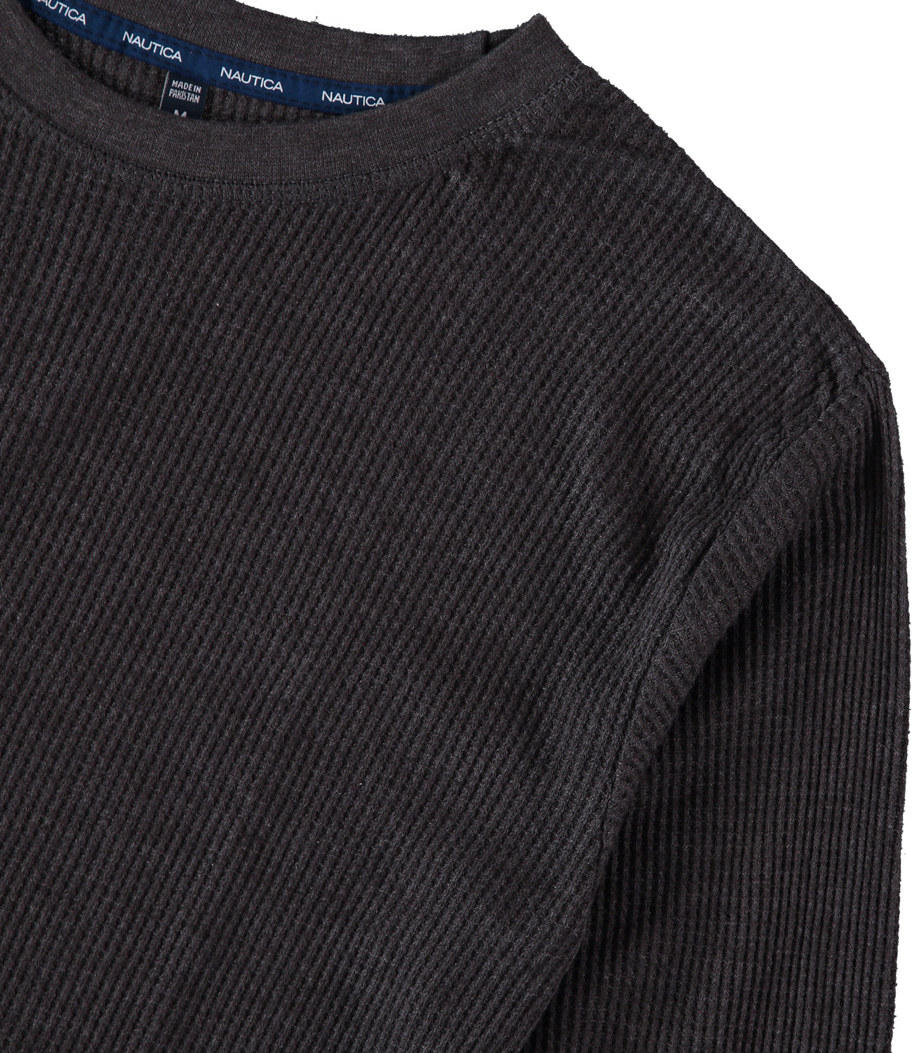 Nautica Mens Long Sleeve Crewneck Waffle Thermal Top