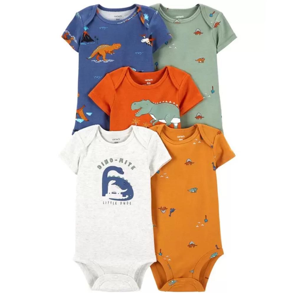 Carters Boys 0-24 Months 5-Pack Short-Sleeve Bodysuits