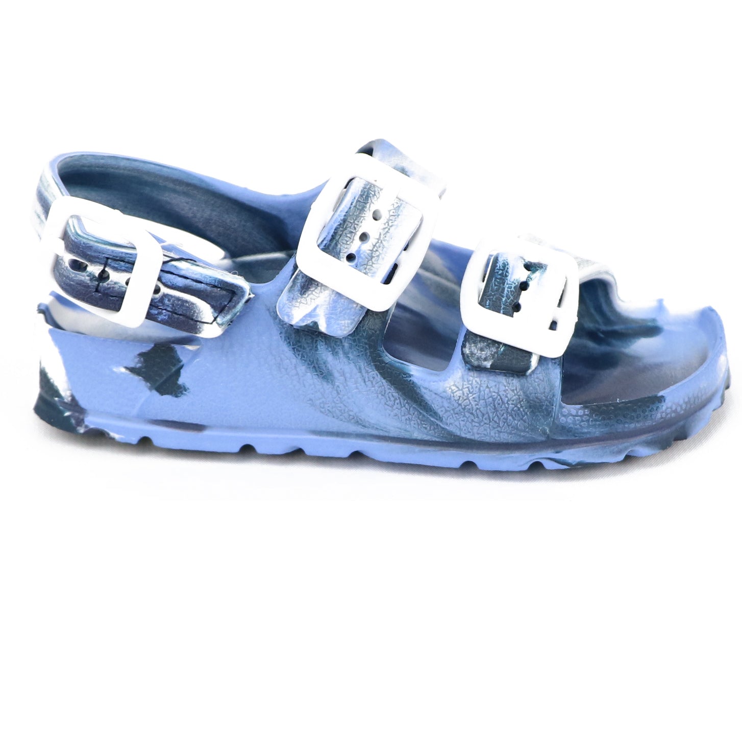 First Steps By Stepping Stones Baby and Infant Boy Sizes 4-6 Navy Camo Buckle Sandal