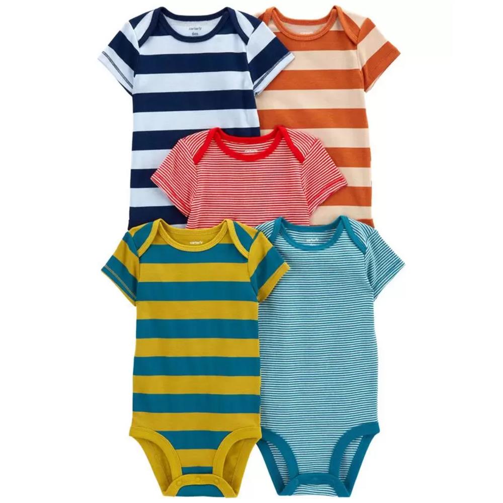 Carters Boys 0-24 Months 5-Pack Short-Sleeve Bodysuits