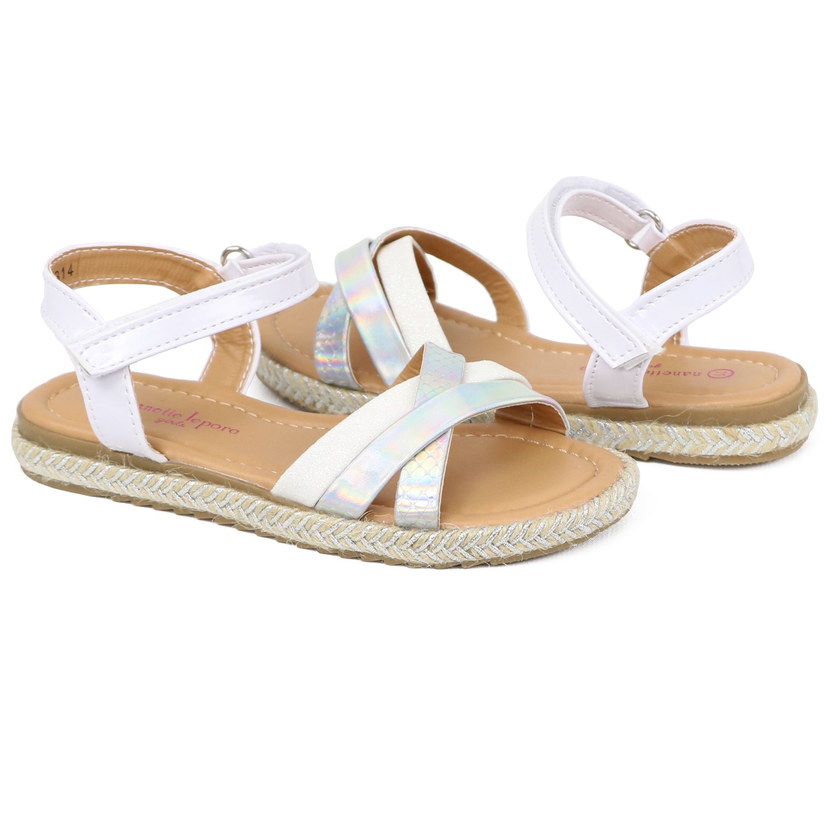 Nanette Lepore Girls Size 11-3 Open Toe Strappy Summer Espadrille Sandals (Little Kid/Big Kid)