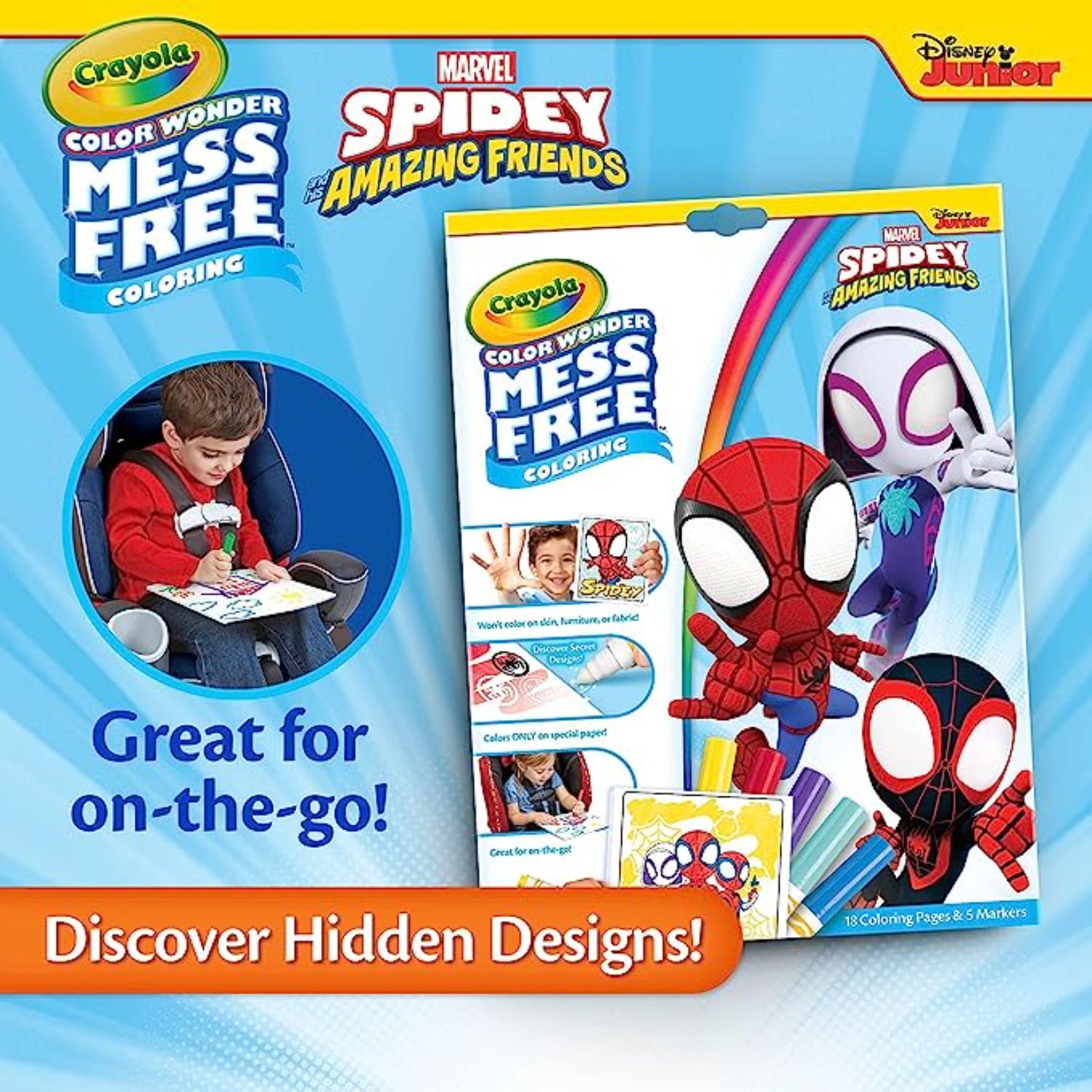 Crayola Color Wonder, Spiderman Coloring Pages & Mess Free Markers