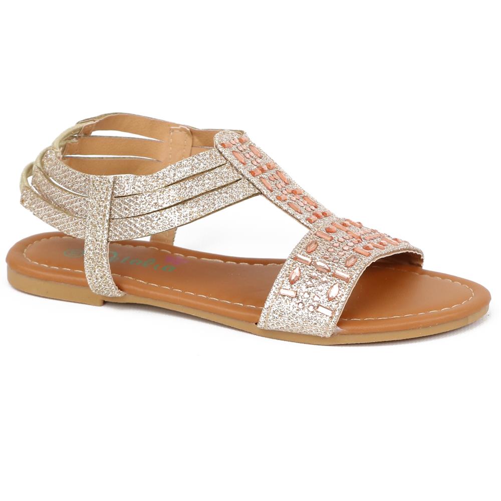 Petalia Girls Sizes 11-4 Gladiator Gem Sandal