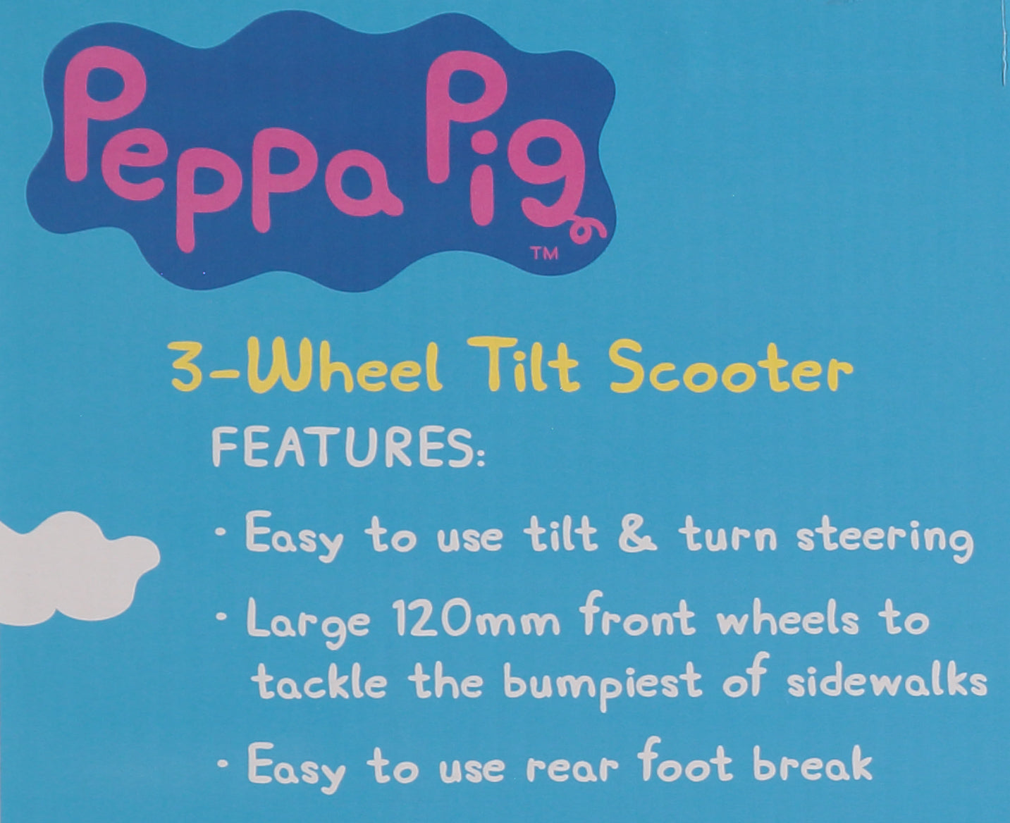 Peppa Pig 3-Wheel Tilt Scooter