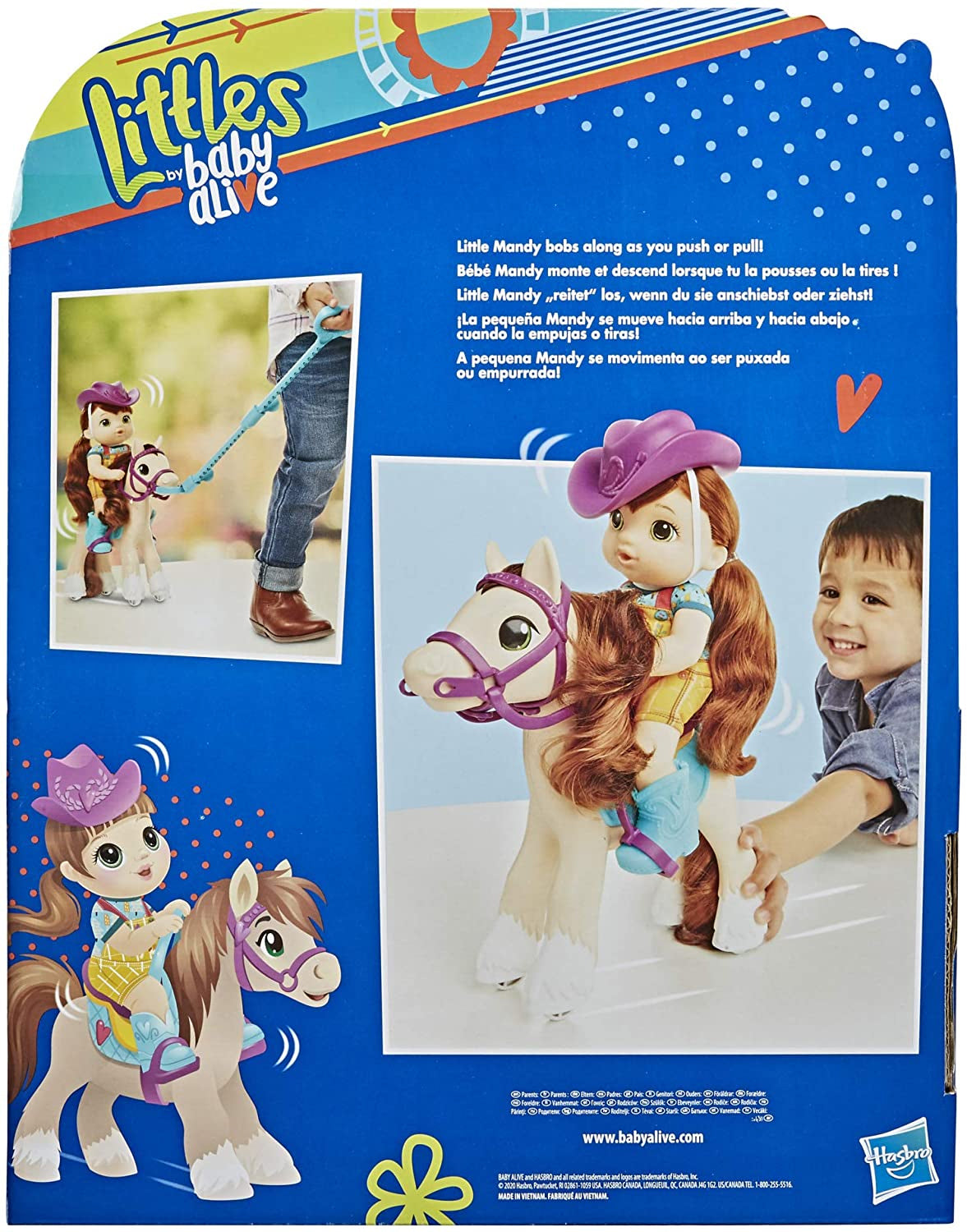 Littles by Baby Alive, Lil Pony Ride, Little Mandy Doll and Pony with Push-Stick