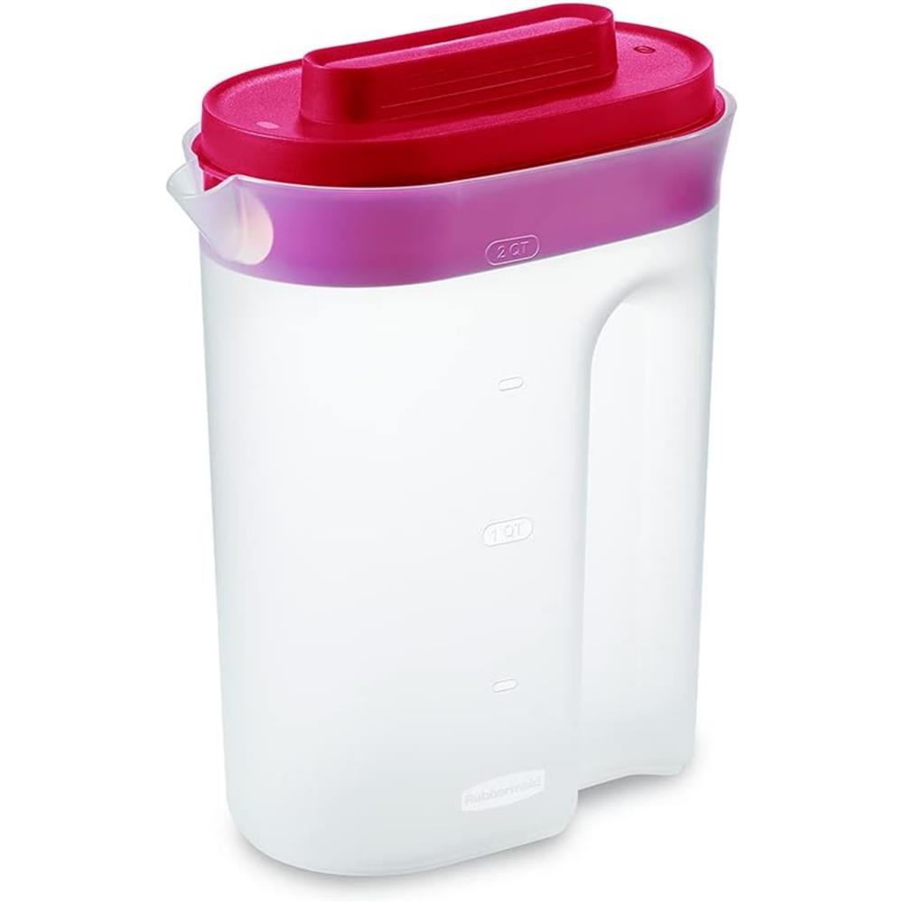 Rubbermaid Compact Pitcher, Plastic Pitcher with Lid, 2 Quartzel Company Rubbermaid Pitcher