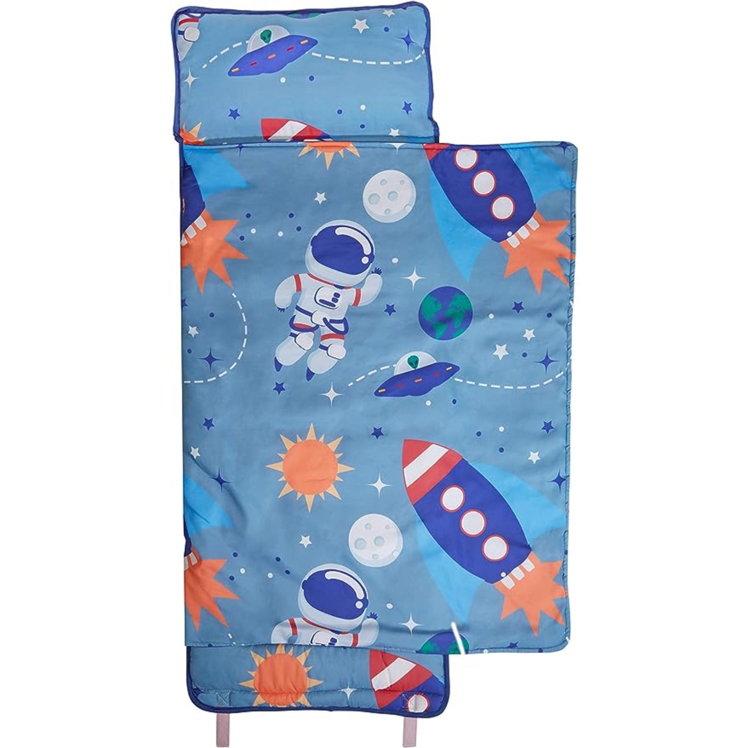 Everyday Kids Space Toddler Nap Mat with Removable Pillow