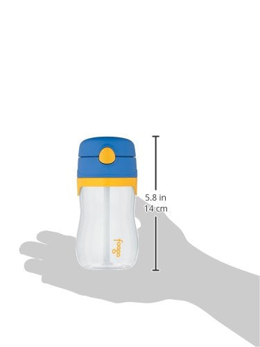 Thermos Foogo 11-Ounce Straw Bottle, Blue/Yellow