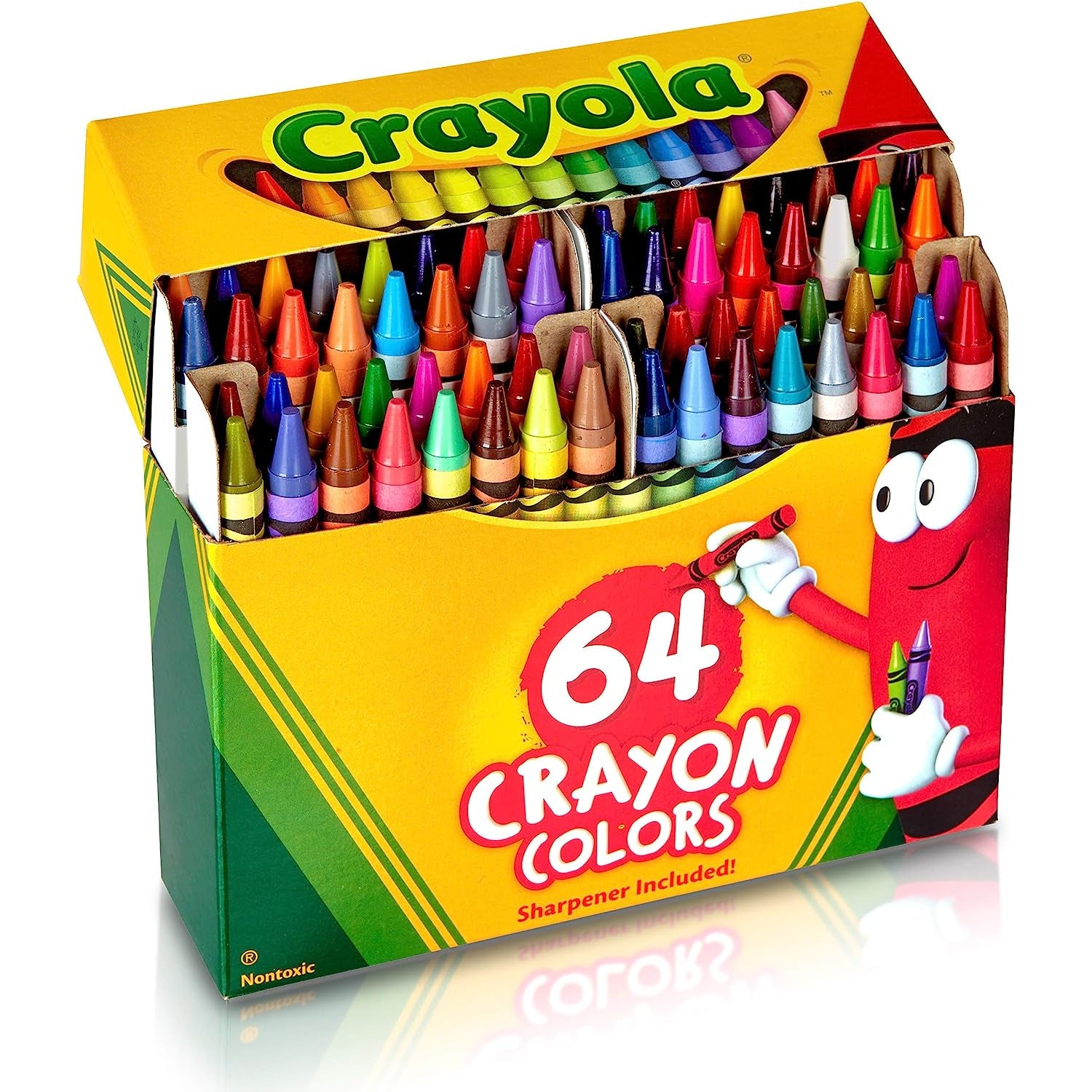 Crayola Crayon Box with Sharpener, 64 ct