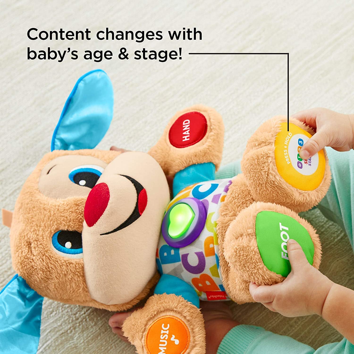 Fisher-Price Laugh & Learn Baby & Toddler Toy Smart Stages Puppy Interactive Plush Dog