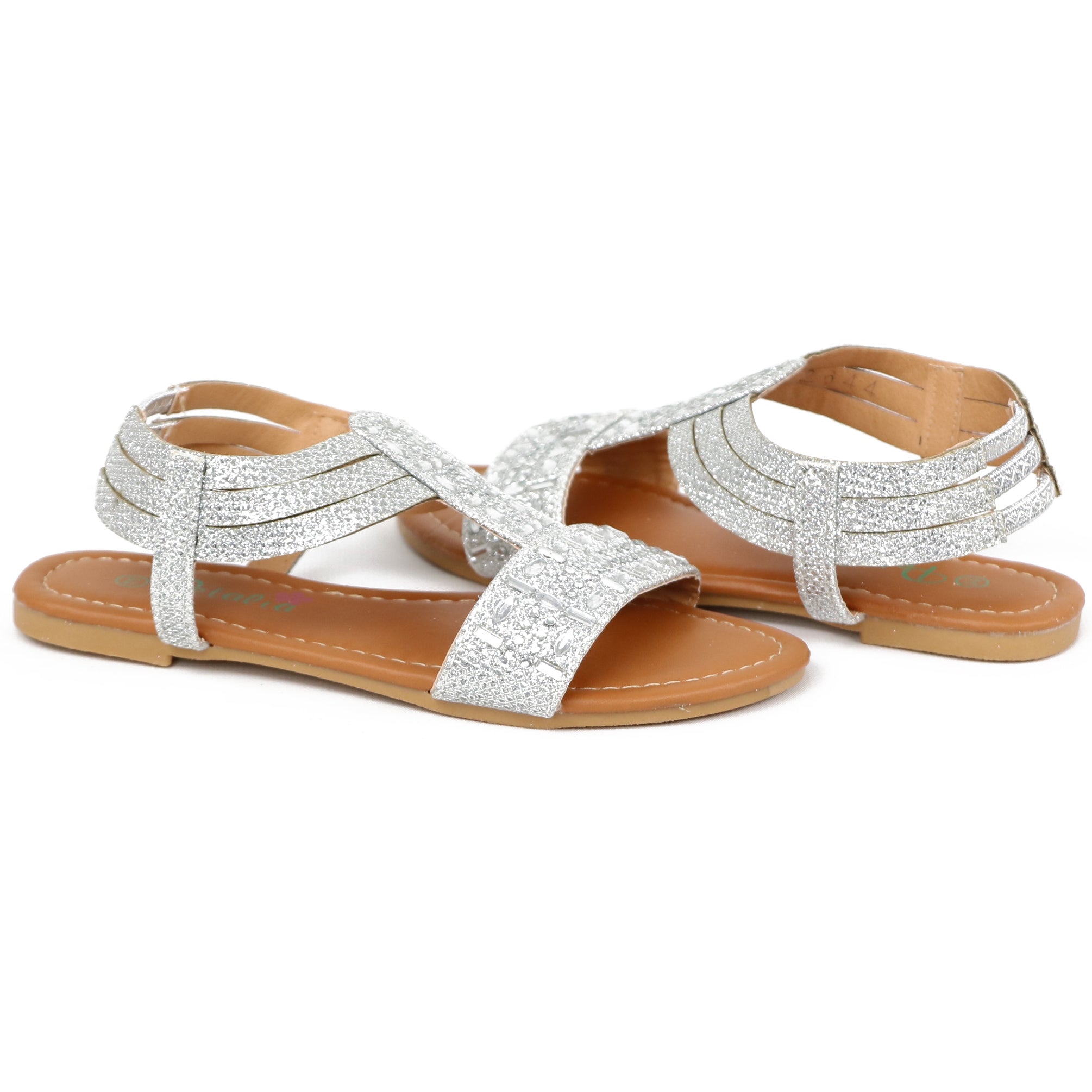 Petalia Girls Sizes 11-4 Gladiator Gem Sandal