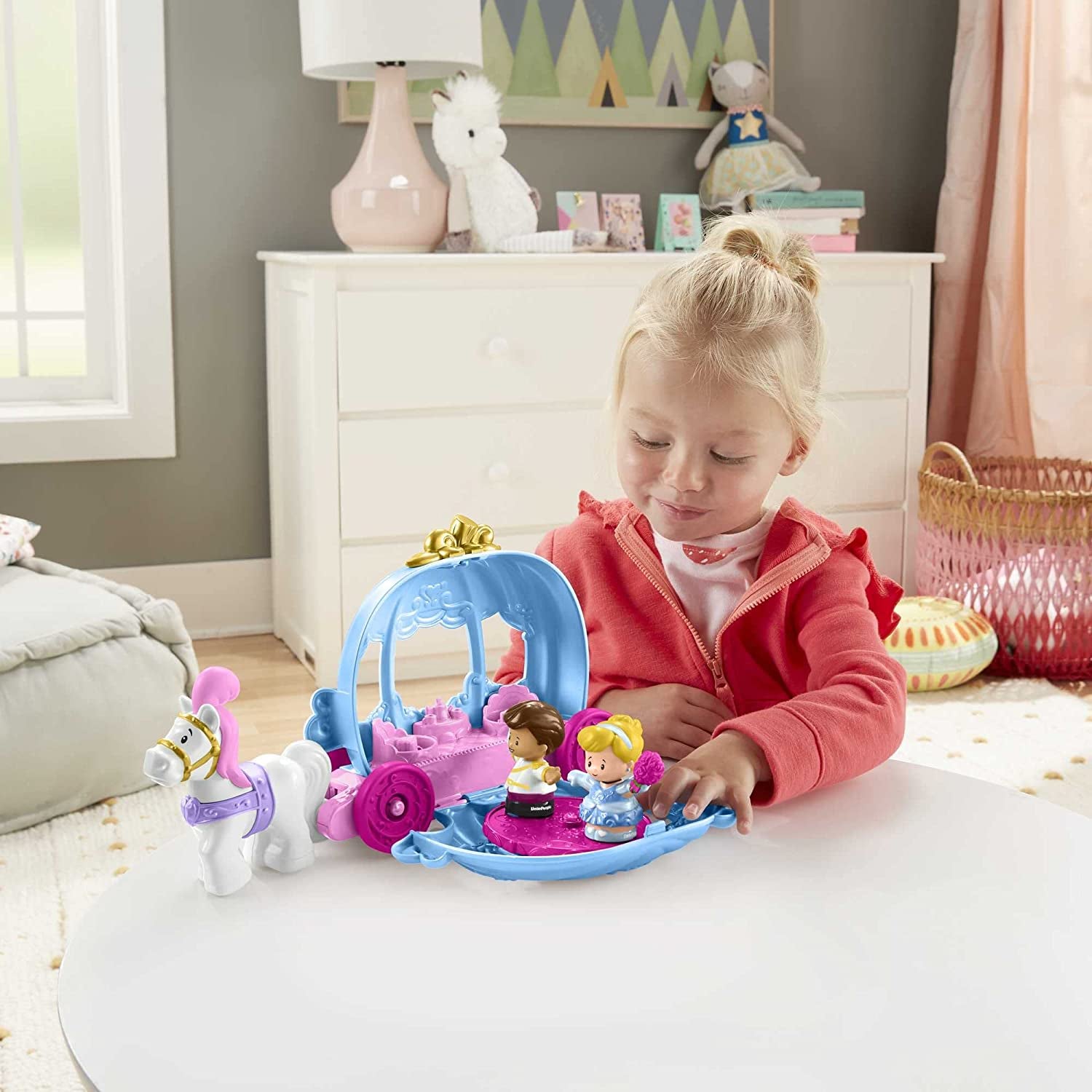 Fisher Price Little People Disney Princess Toddler Toy Cinderella’s Dancing Carriage Playset