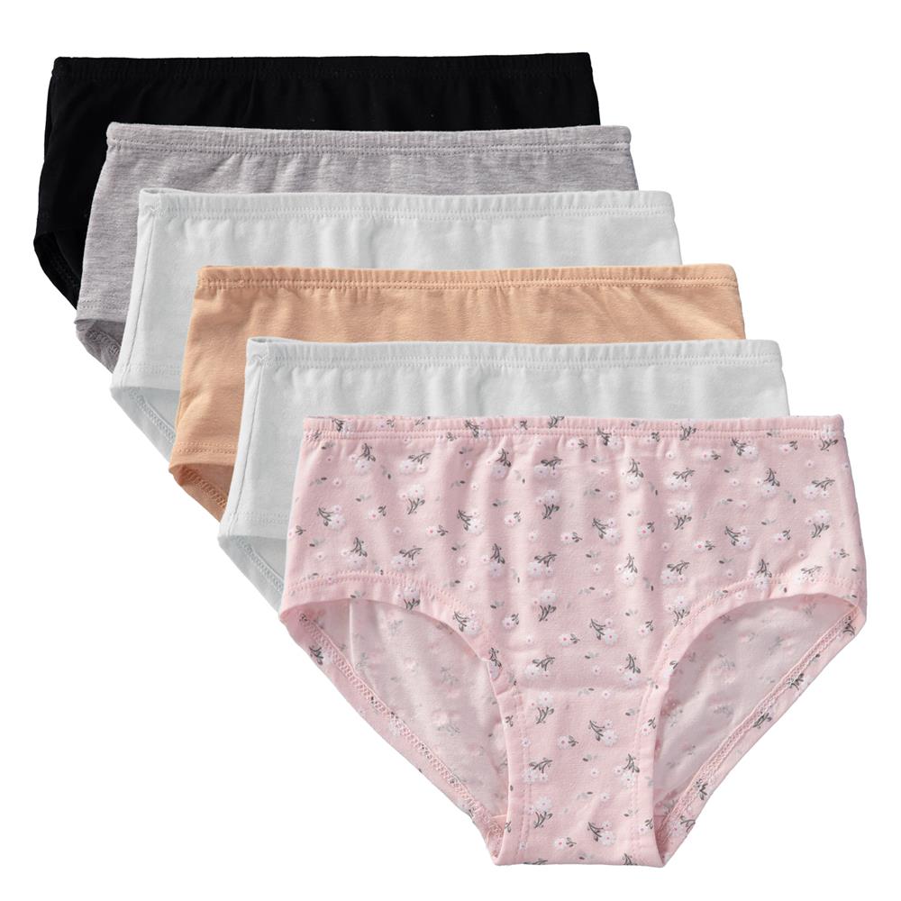 Cyndeelee Girls 7-16 Hipster Underwear, 6-Pack