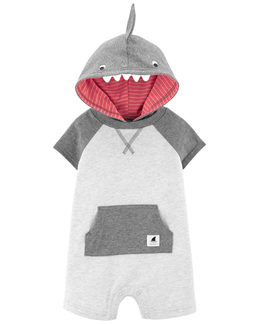 Carters Boys 0-24 Months Shark Hood Romper