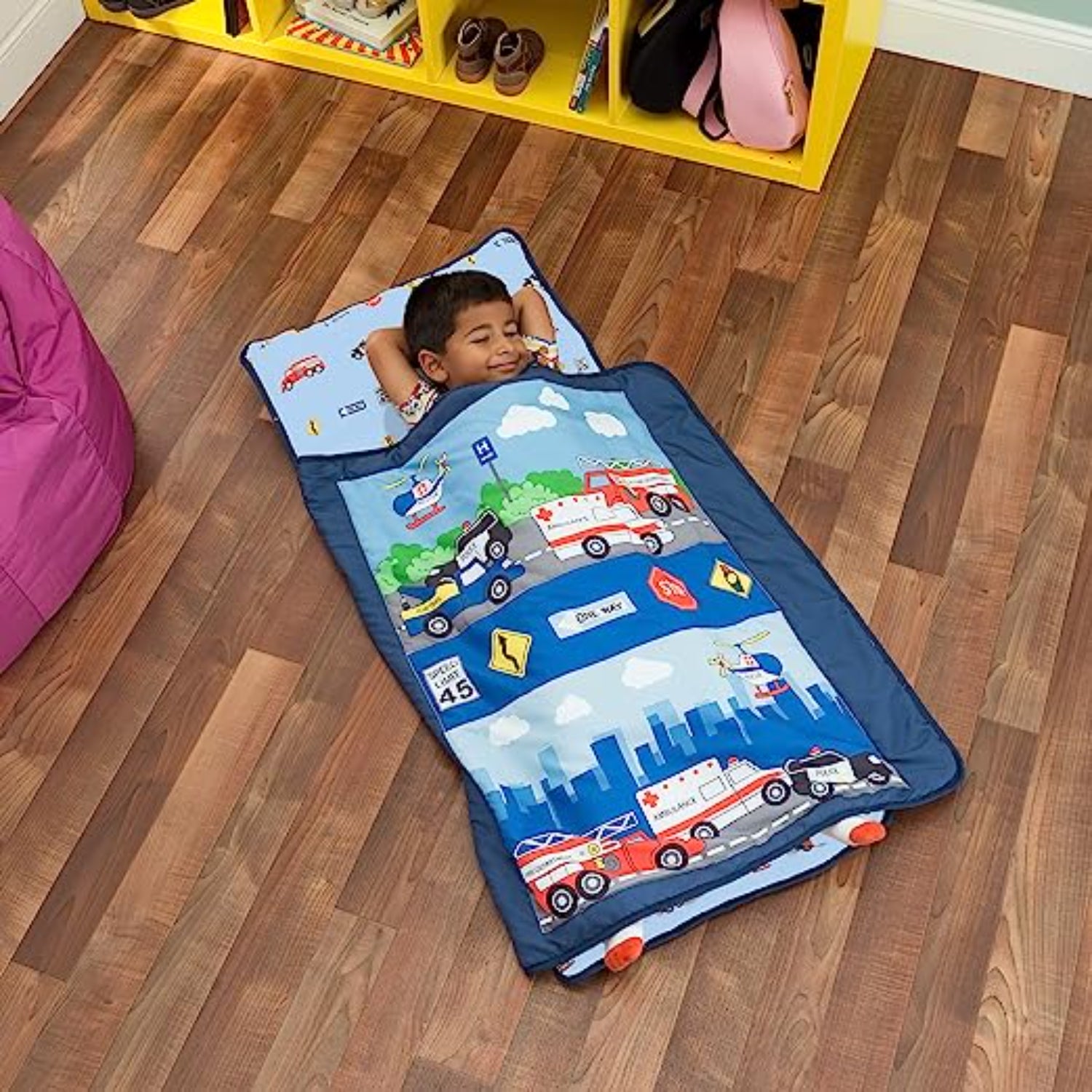 Everyday Kids Rescue Toddler Nap Mat with Removable Pillow