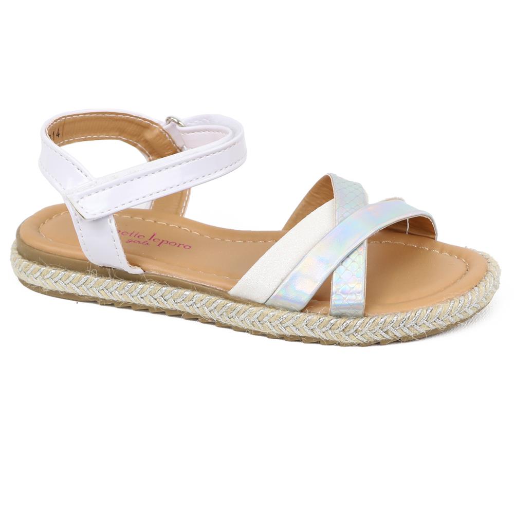 Nanette Lepore Girls Size 11-3 Open Toe Strappy Summer Espadrille Sandals (Little Kid/Big Kid)