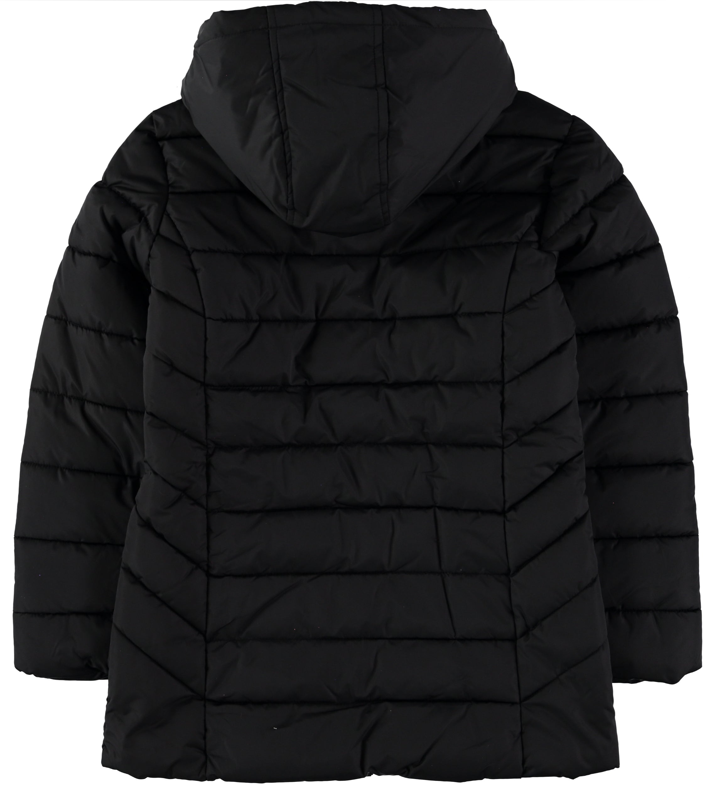 KensieGirl 7-16 Mid Length Quilted Puffer Jacket with Hood