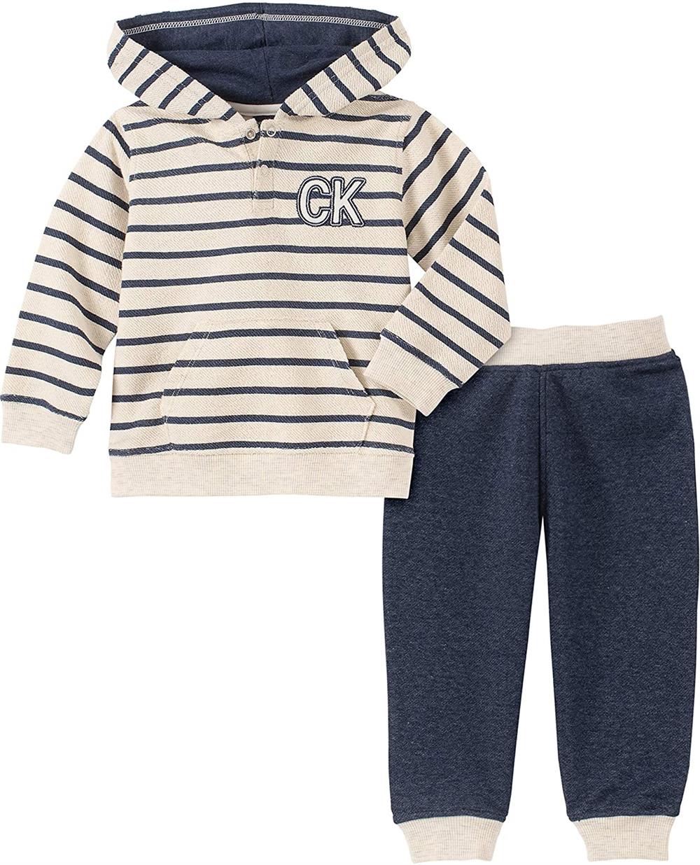 Calvin Klein Boys 12-24 Months Hooded Jogger Set