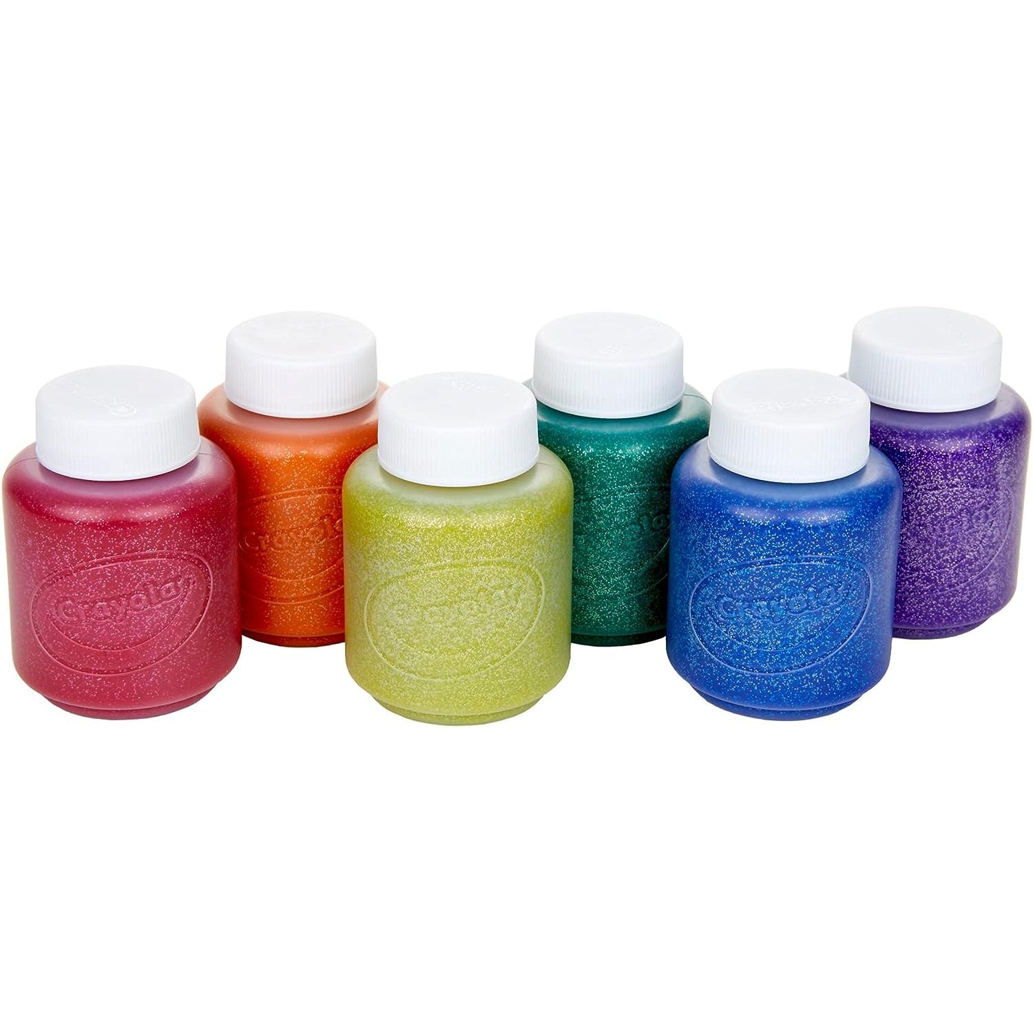 Crayola Washable Glitter Paint Great for Classroom Projects, 6 Count