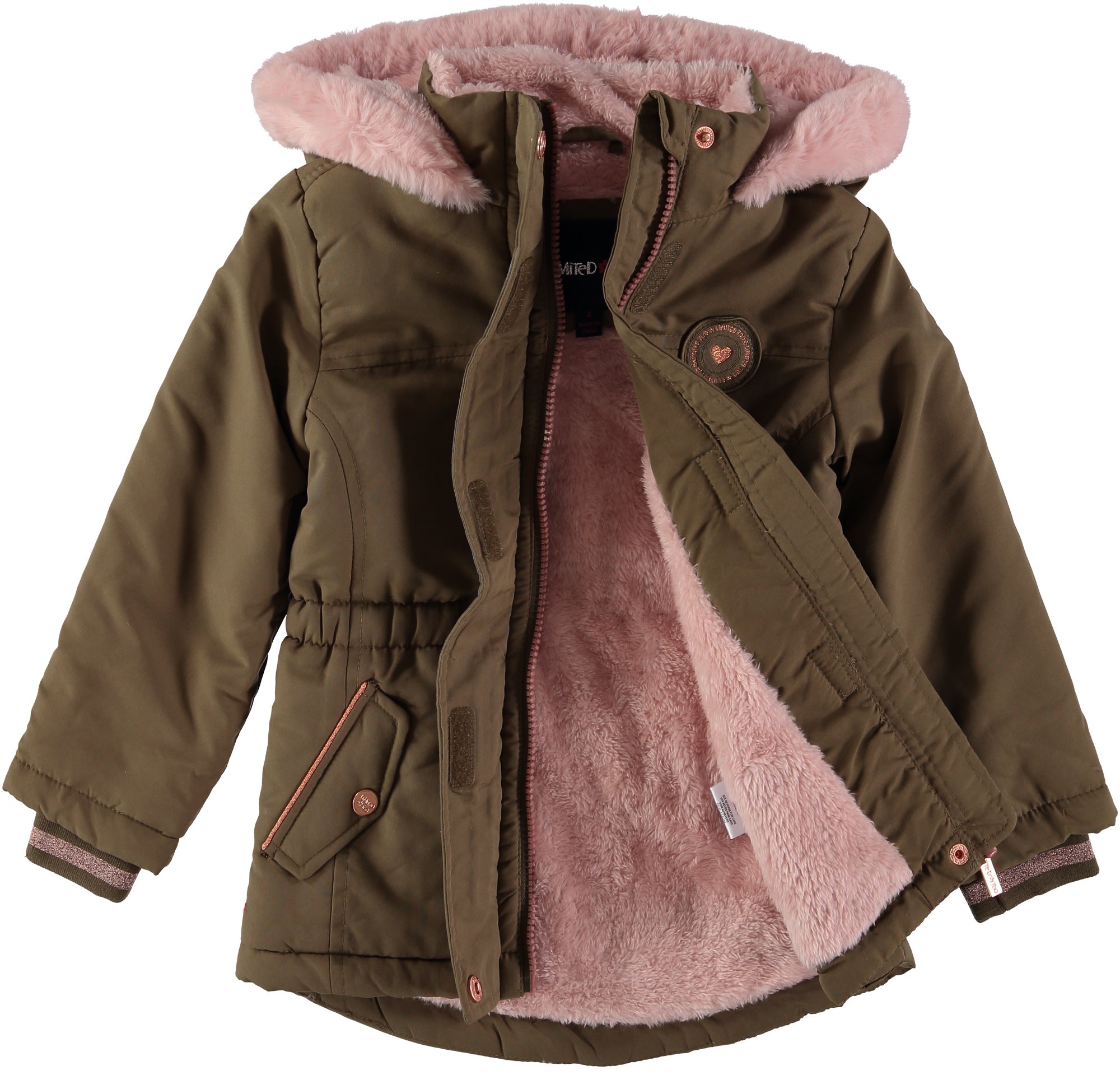 Limited Too Girls 4-6X Fur Lined Anorak Jacket