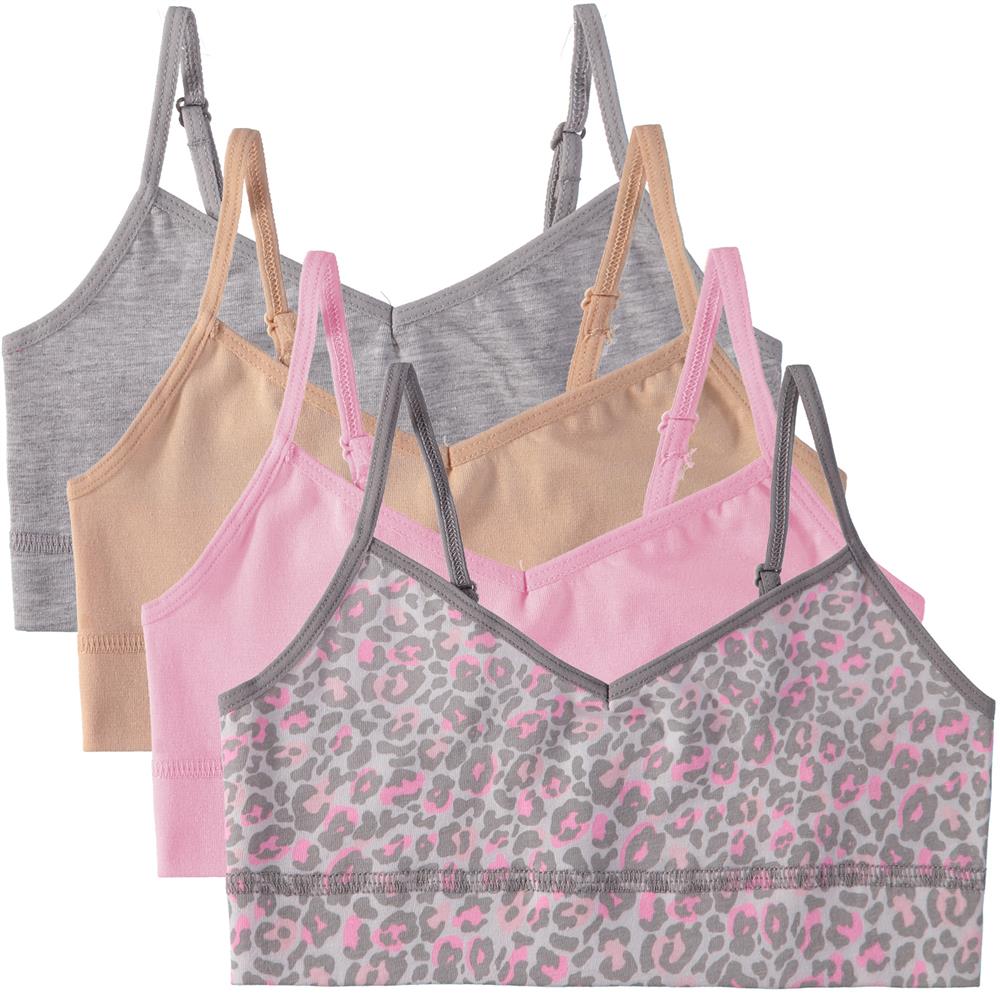 Cyndeelee Girls 7-16 Bralette, 4-Pack