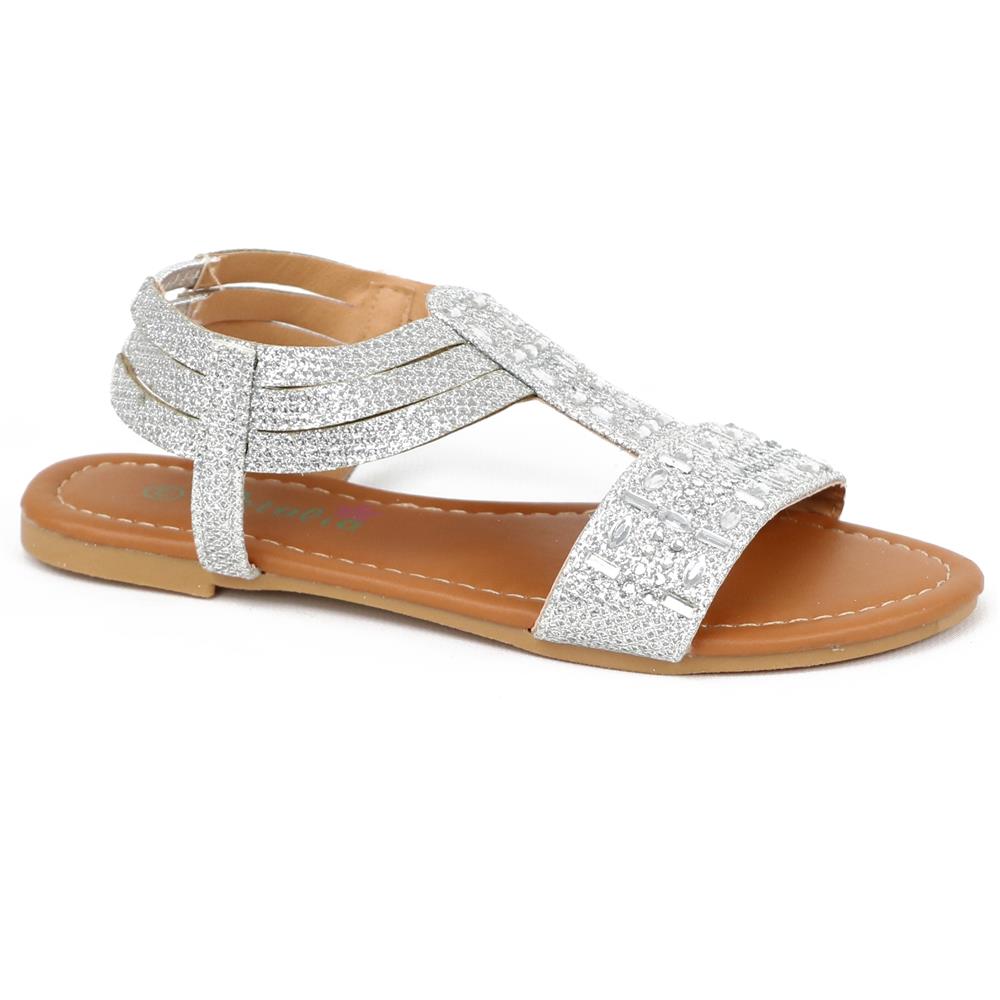 Petalia Girls Sizes 11-4 Gladiator Gem Sandal