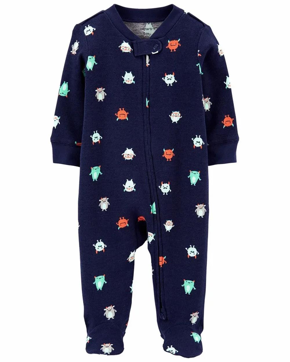 Carters Boys 0-9 Months Monster 2-Way Zip Cotton Sleep & Play