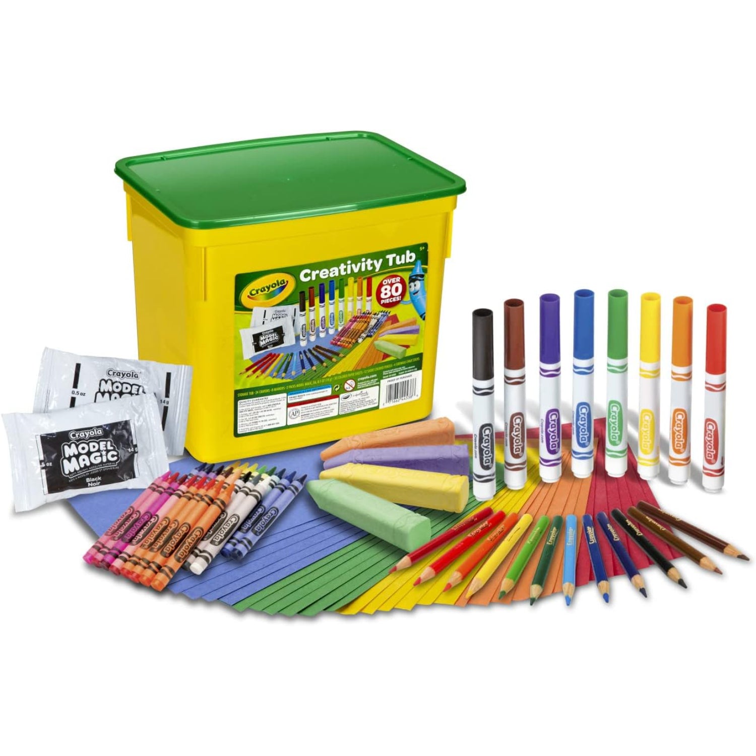 Crayola Creativity Tub, Arts and Crafts, Over 80 Tools, Crayons & Markers, Gifts for Kids