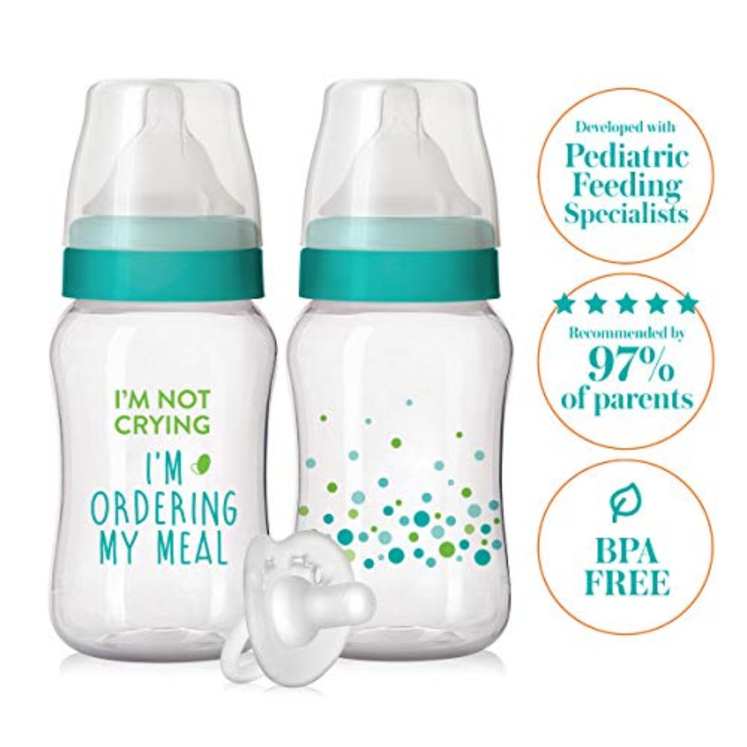 Evenflo Feeding Balance+ Wide Neck Printed Bottles - 9oz, 2-Pack