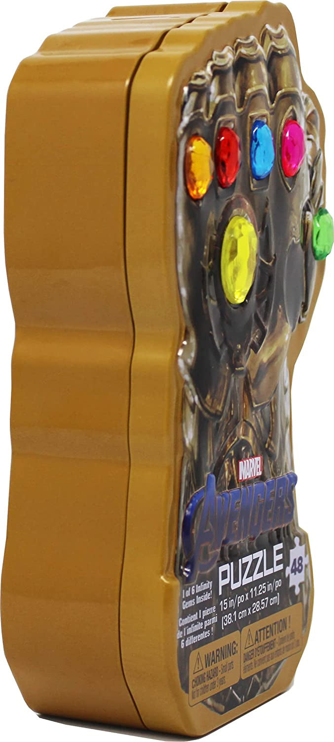 Marvel Avengers: Infinity War Gauntlet Tin with Surprise Puzzle and Infinity Gem