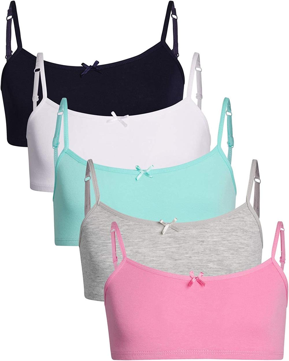 Rene Rofe Girls 7-16 Evie Bralette 5-Pack