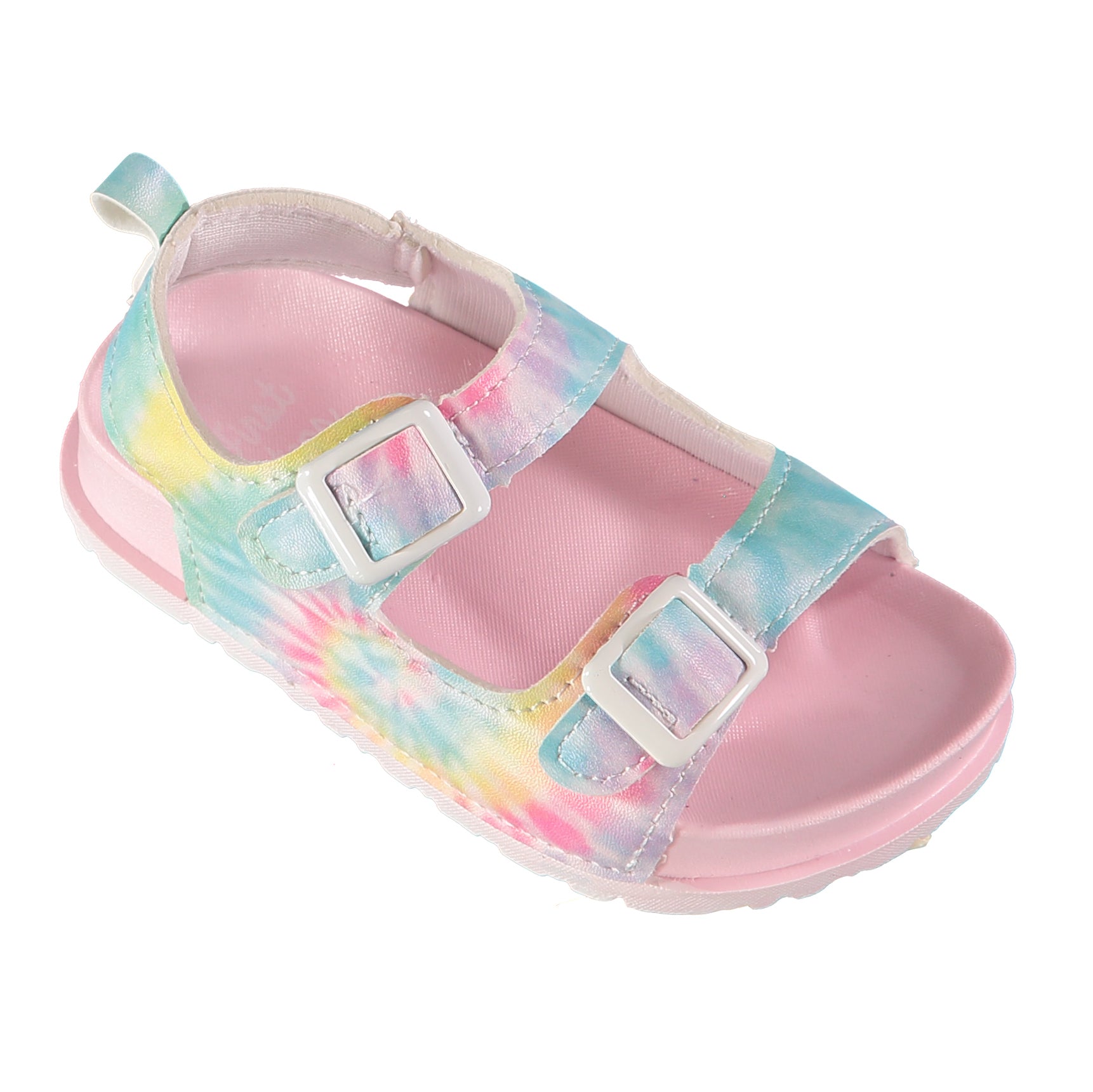 First Steps By Stepping Stones Baby Girls and Toddler Girls Tie Dye Slides Sandals