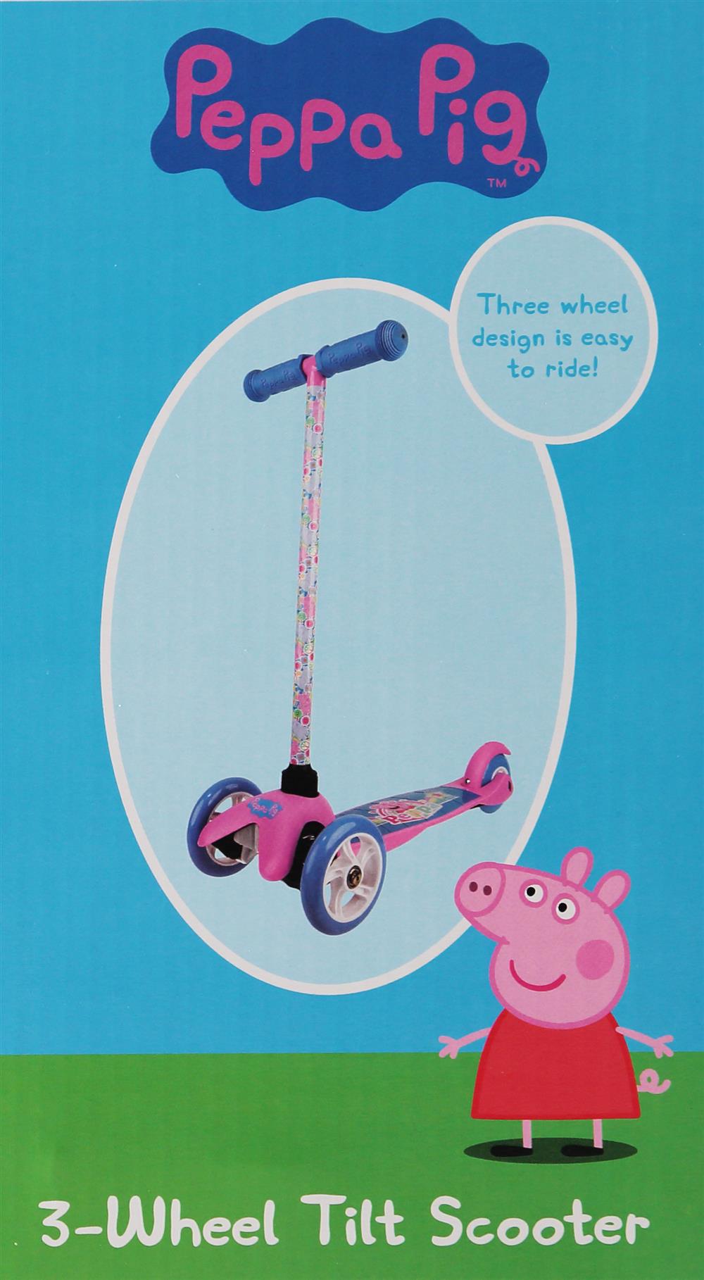 Peppa Pig 3-Wheel Tilt Scooter