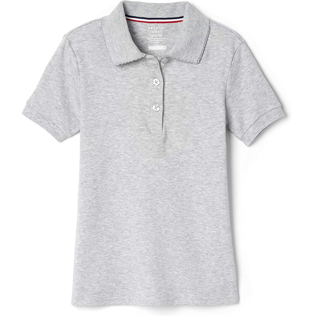 French Toast Girls 2-6x Short-Sleeve Interlock Polo with Picot Collar