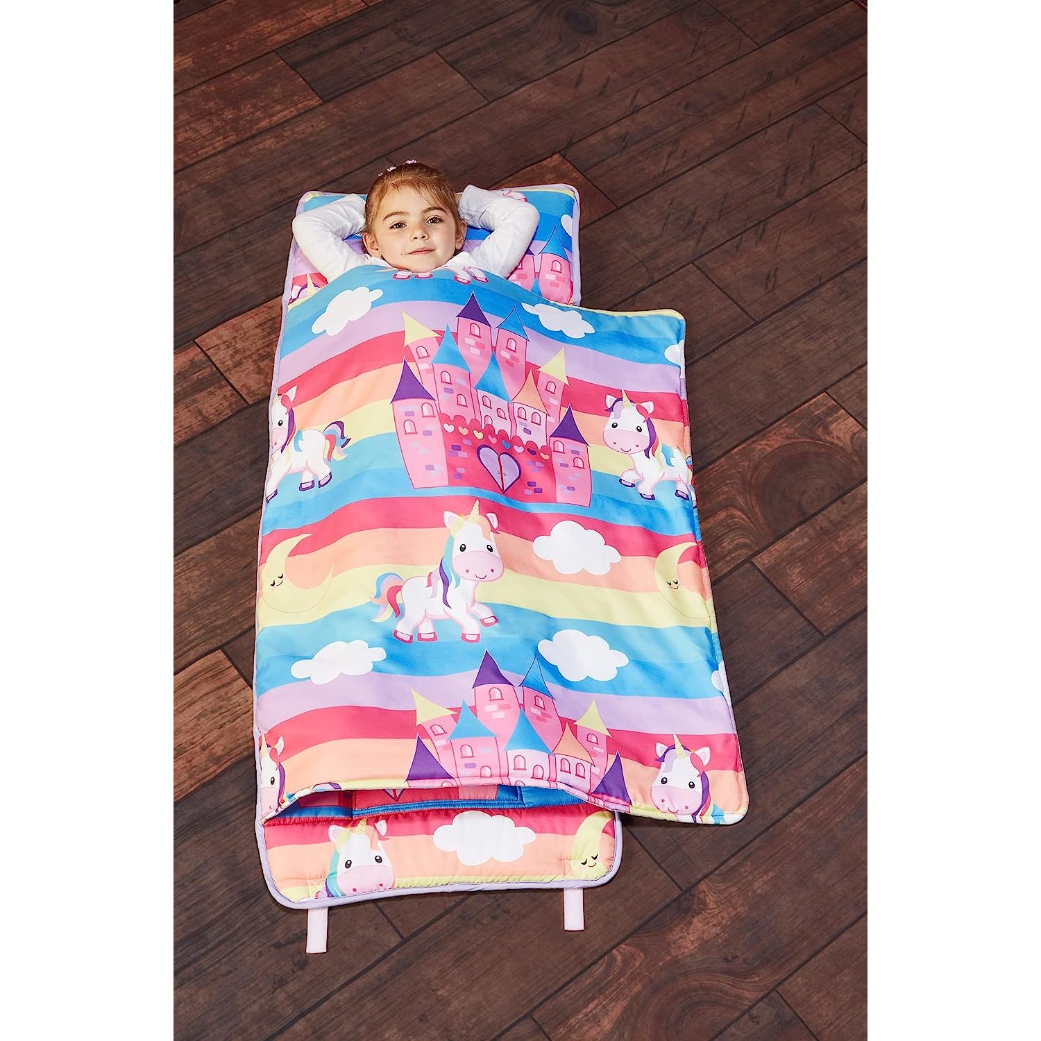 Everyday Kids Unicorn Toddler Nap Mat with Removable Pillow