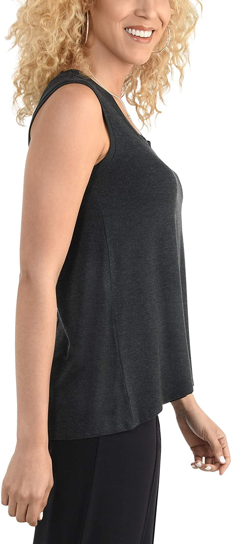 Seek No Further Womens Scoop Neck Shell Tank Top