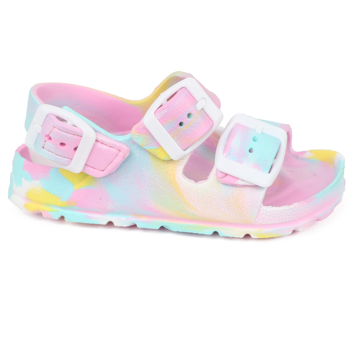 First Steps By Stepping Stones Baby and Infant Girl Sizes 7-10 Tie Dye Buckle Sandal