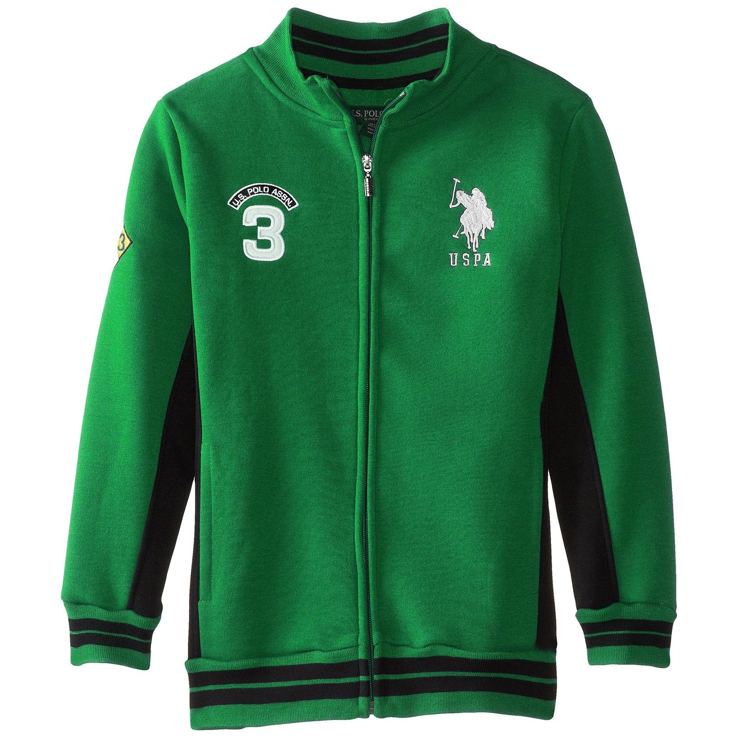 U.S. Polo Association Boys 4-7 Mock Neck Track Sweatshirt