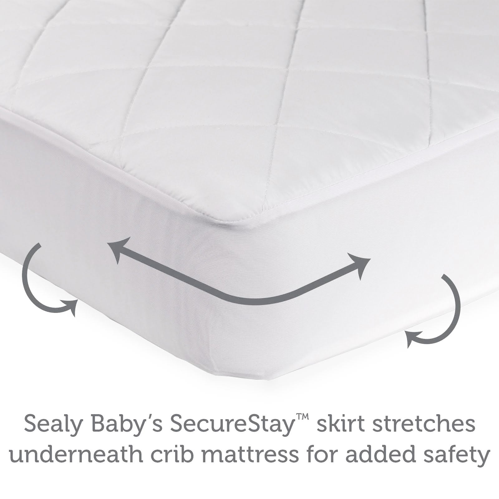 Sealy Naturals Cotton Fitted Toddler & Baby Crib Mattress Pad