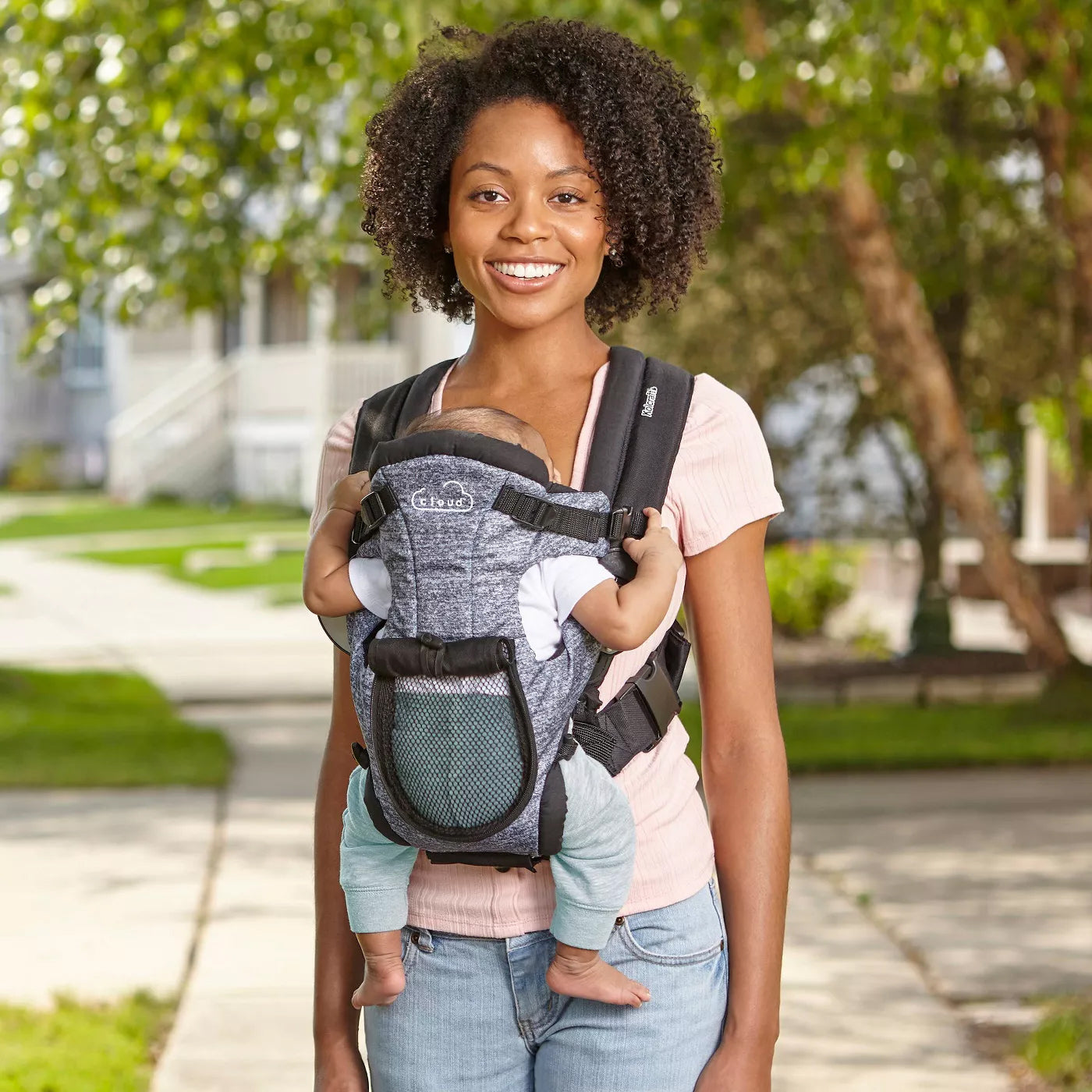 Kolcraft Cloud Comfy Carry Baby Carrier, Space Grey