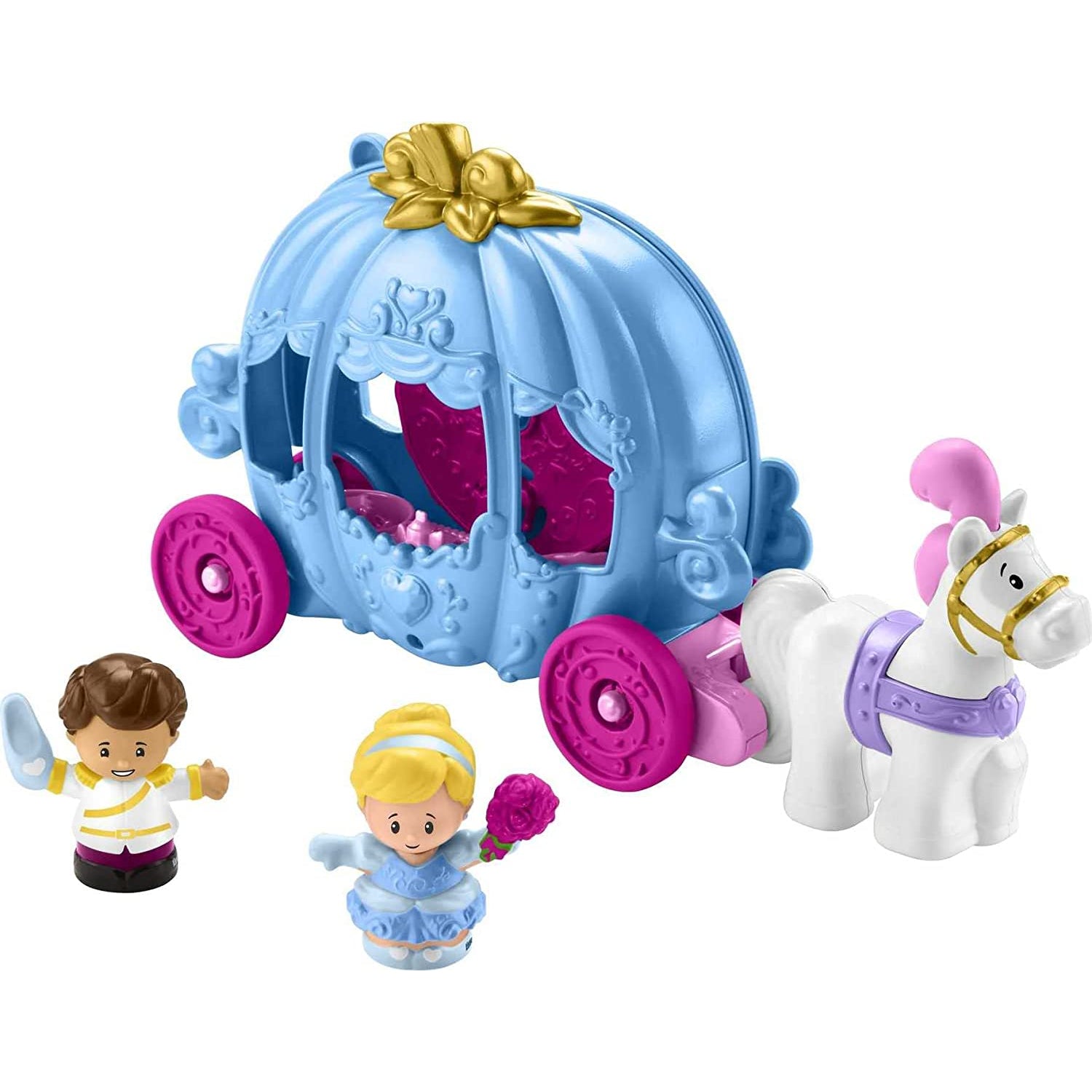 Fisher Price Little People Disney Princess Toddler Toy Cinderella’s Dancing Carriage Playset