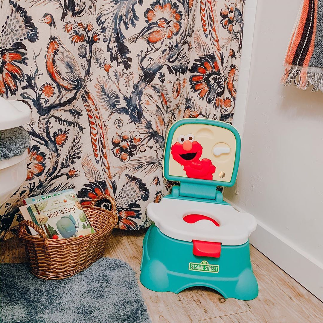 Sesame Street Elmo Hooray! 3-in-1 Potty, Toilet Trainer, Potty Chair and Step Stool