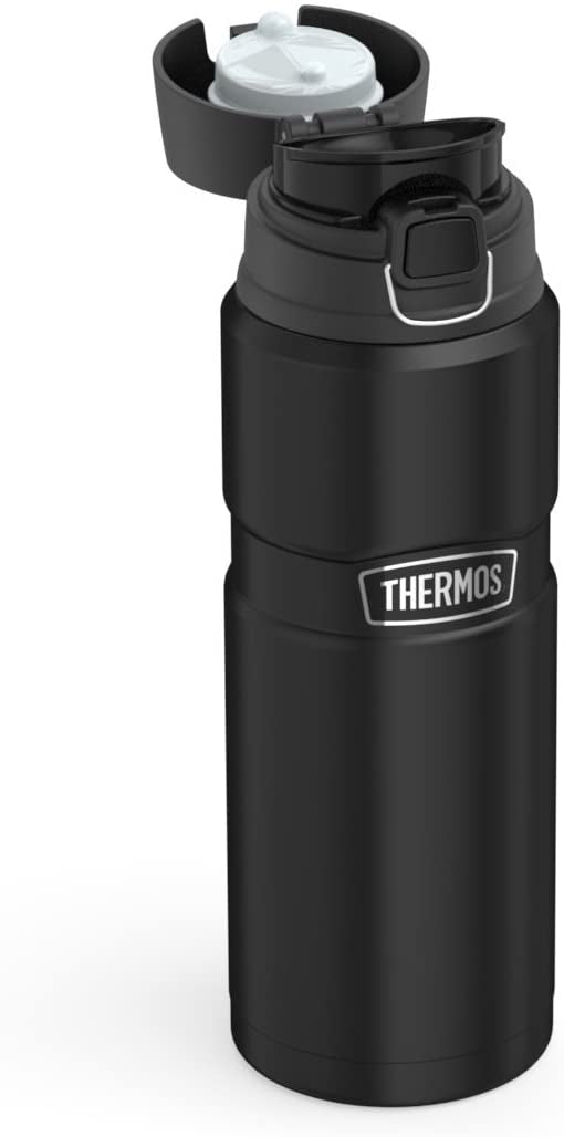 THERMOS Stainless King Vacuum-Insulated Drink Bottle, 24 Ounce, Matte Black