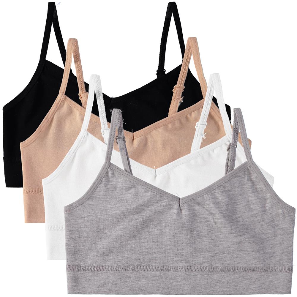 Cyndeelee Girls 7-16 Bralette, 4-Pack