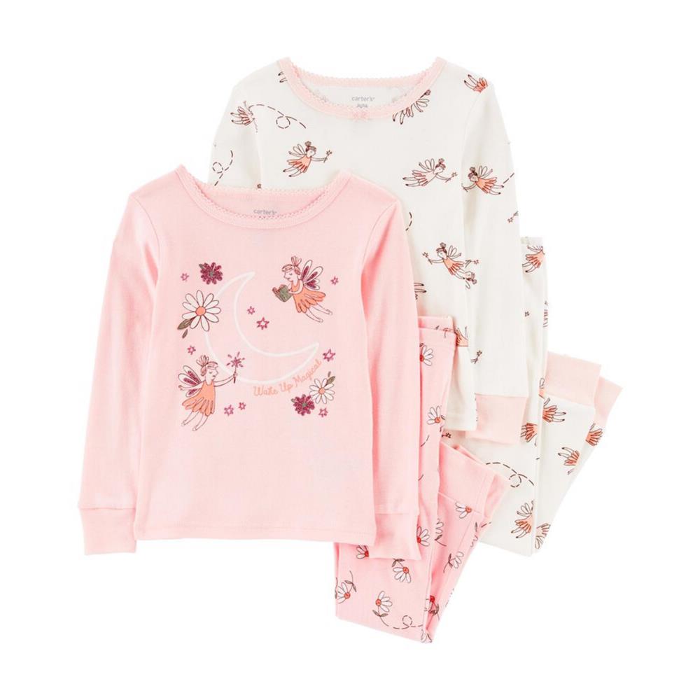 Carters Girls 2T-5T 4-Piece Fairy 100% Snug Fit Cotton Pajamas