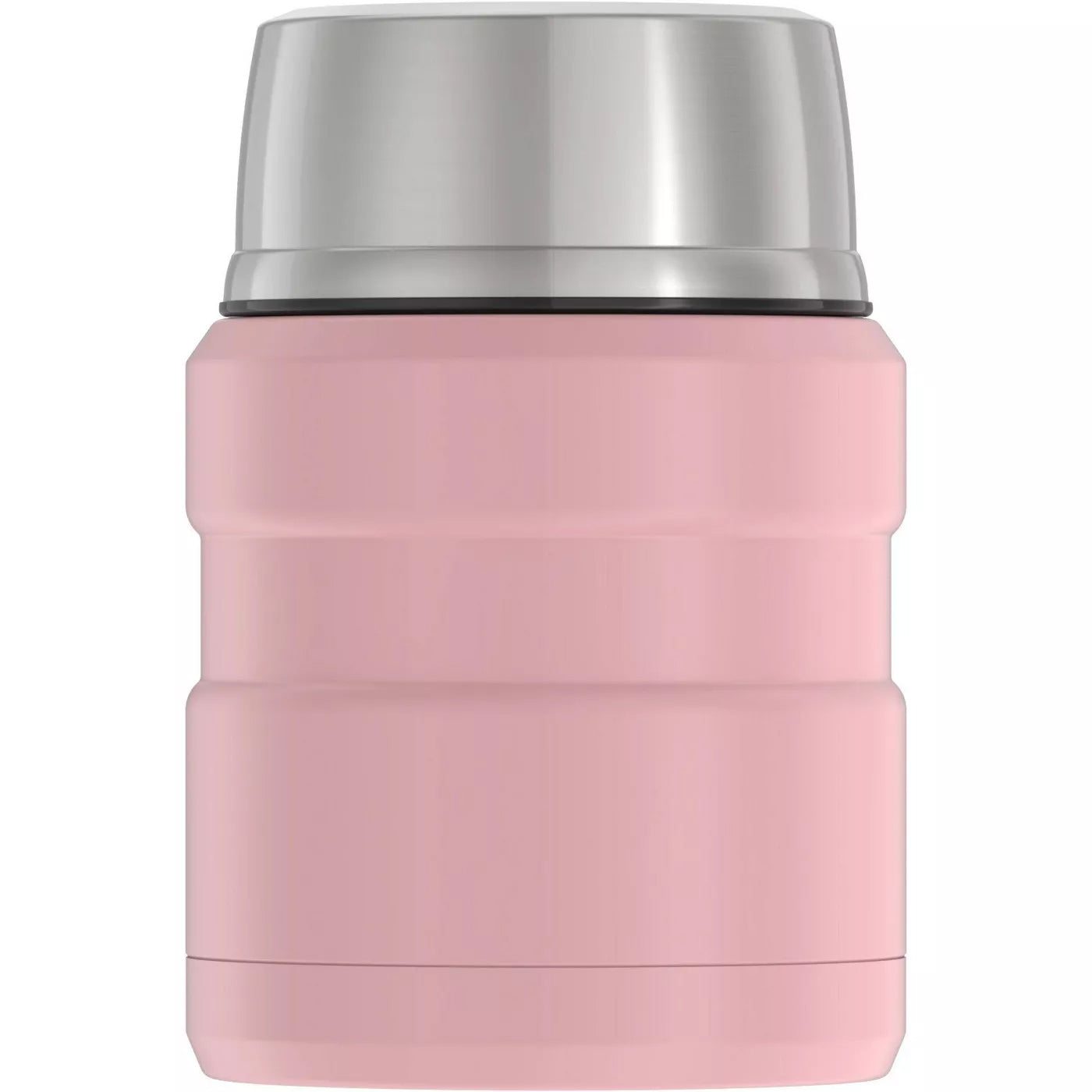 THERMOS Stainless King Vacuum-Insulated Food Jar with Spoon, 16 Ounce, Matte Rose