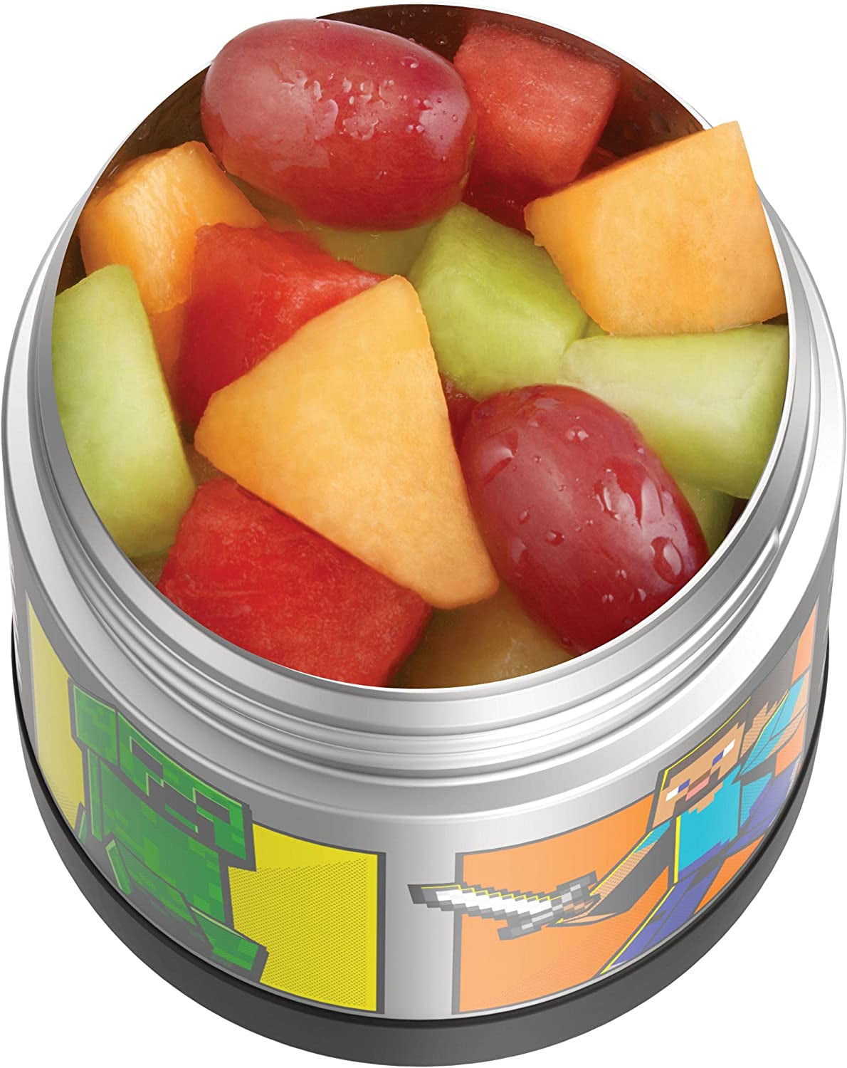 Thermos FUNTAINER 10 Ounce Food Jar with Folding Spoon, Minecraft