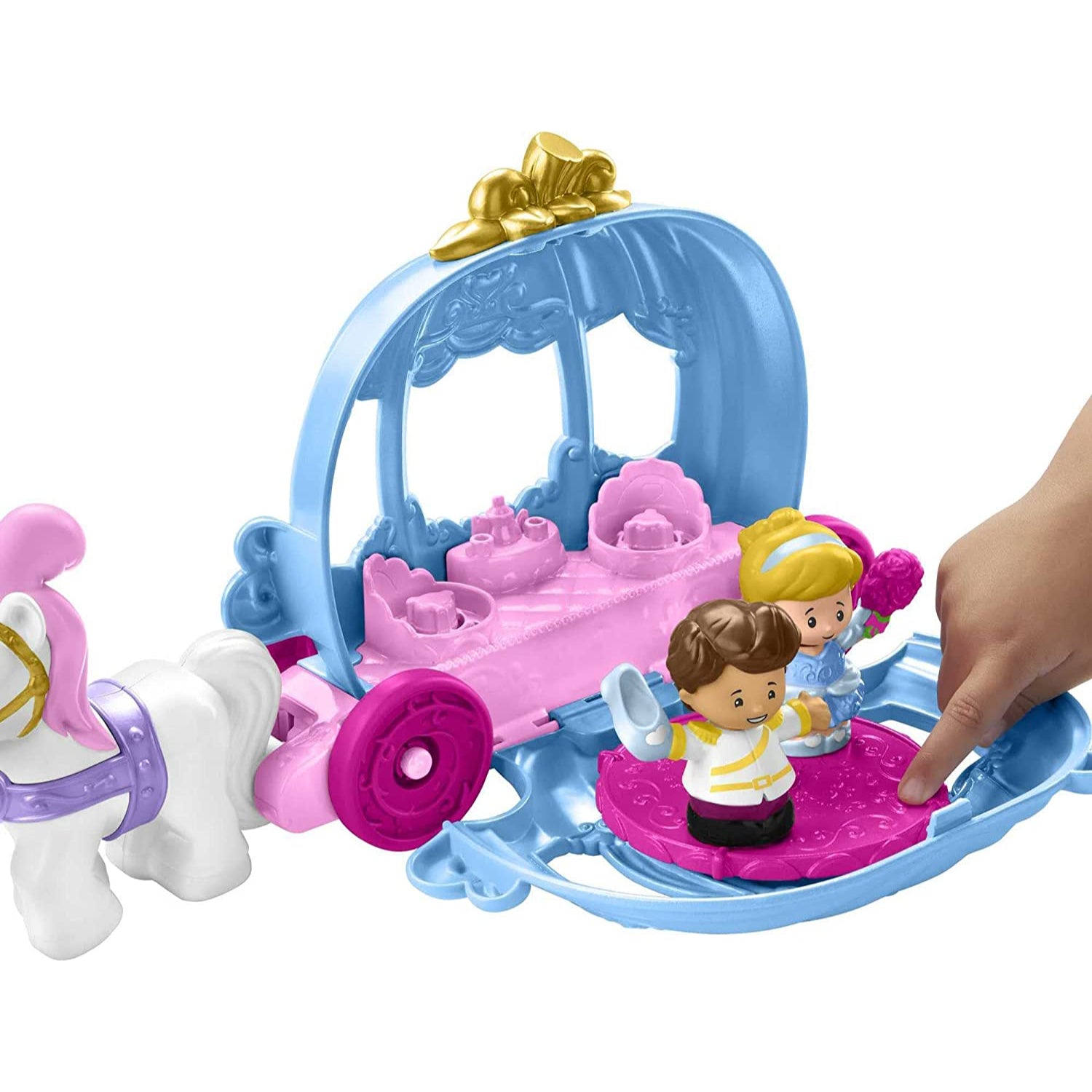 Fisher Price Little People Disney Princess Toddler Toy Cinderella’s Dancing Carriage Playset